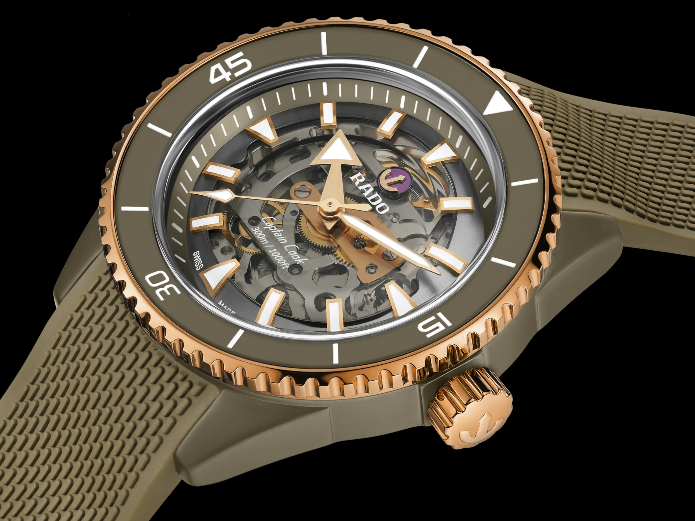 Captain Cook High-Tech Ceramic Skeleton*Rado Clearance