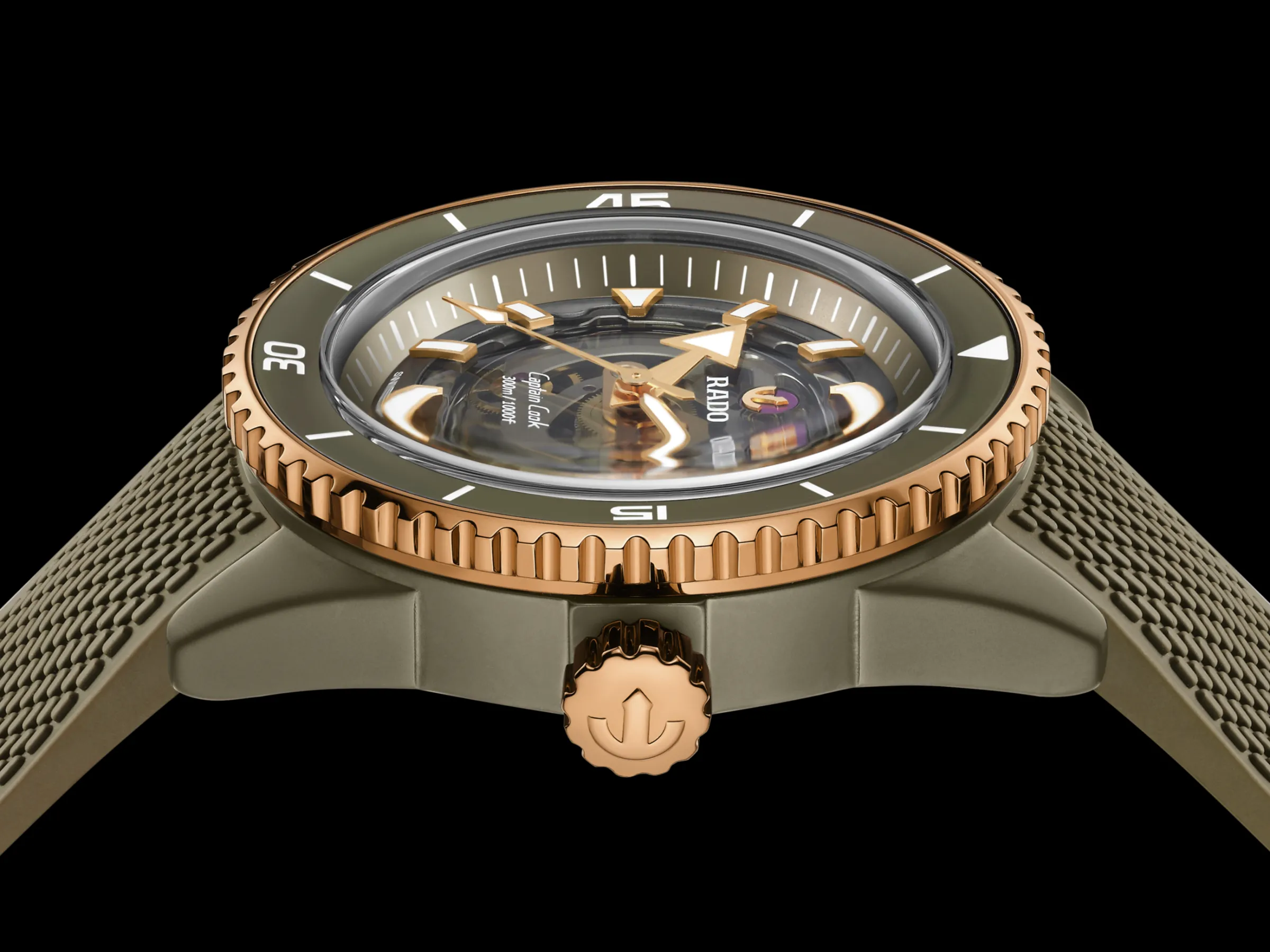 Captain Cook High-Tech Ceramic Skeleton*Rado Clearance