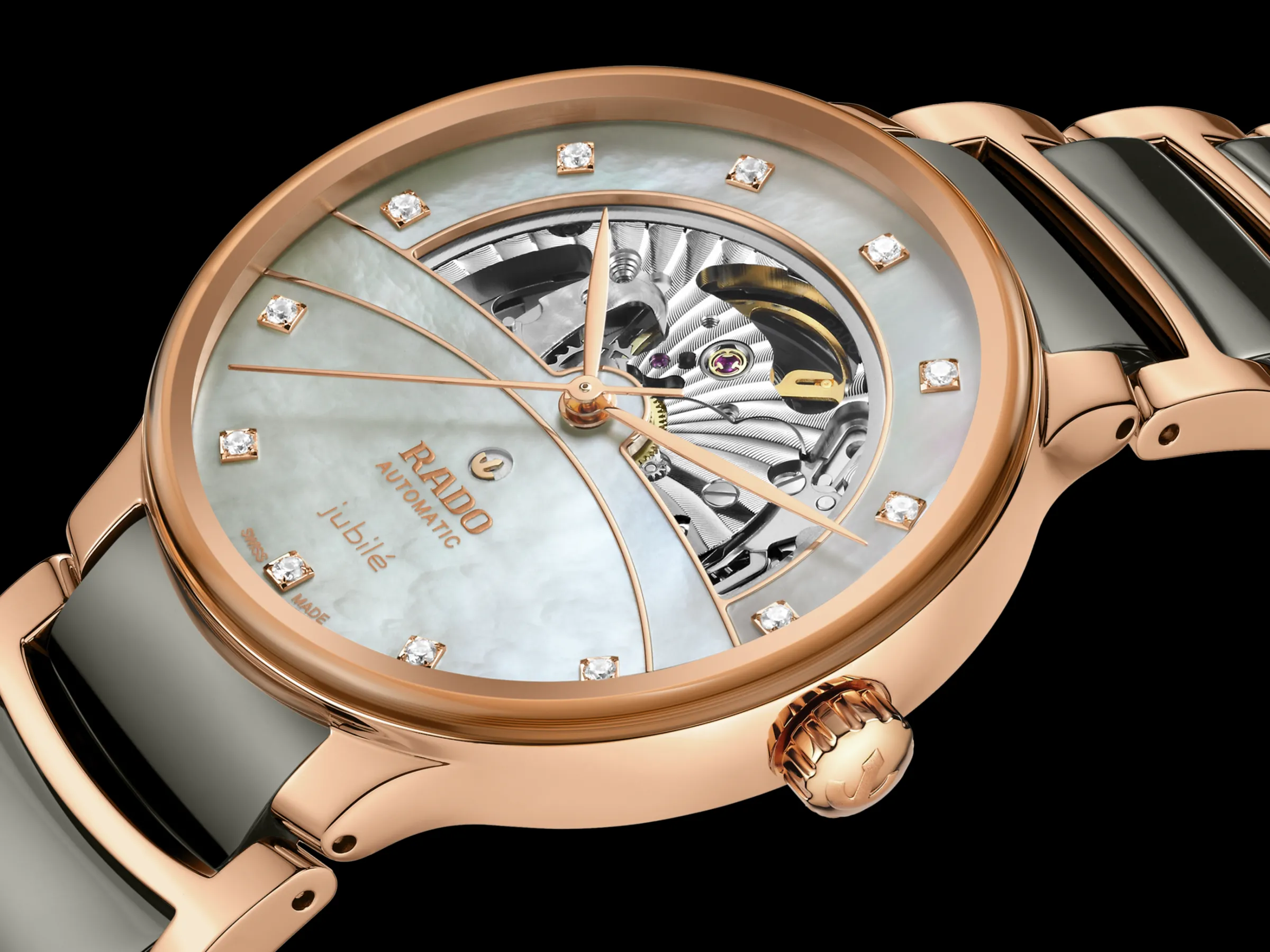Centrix Automatic Diamonds Open Heart*Rado Outlet