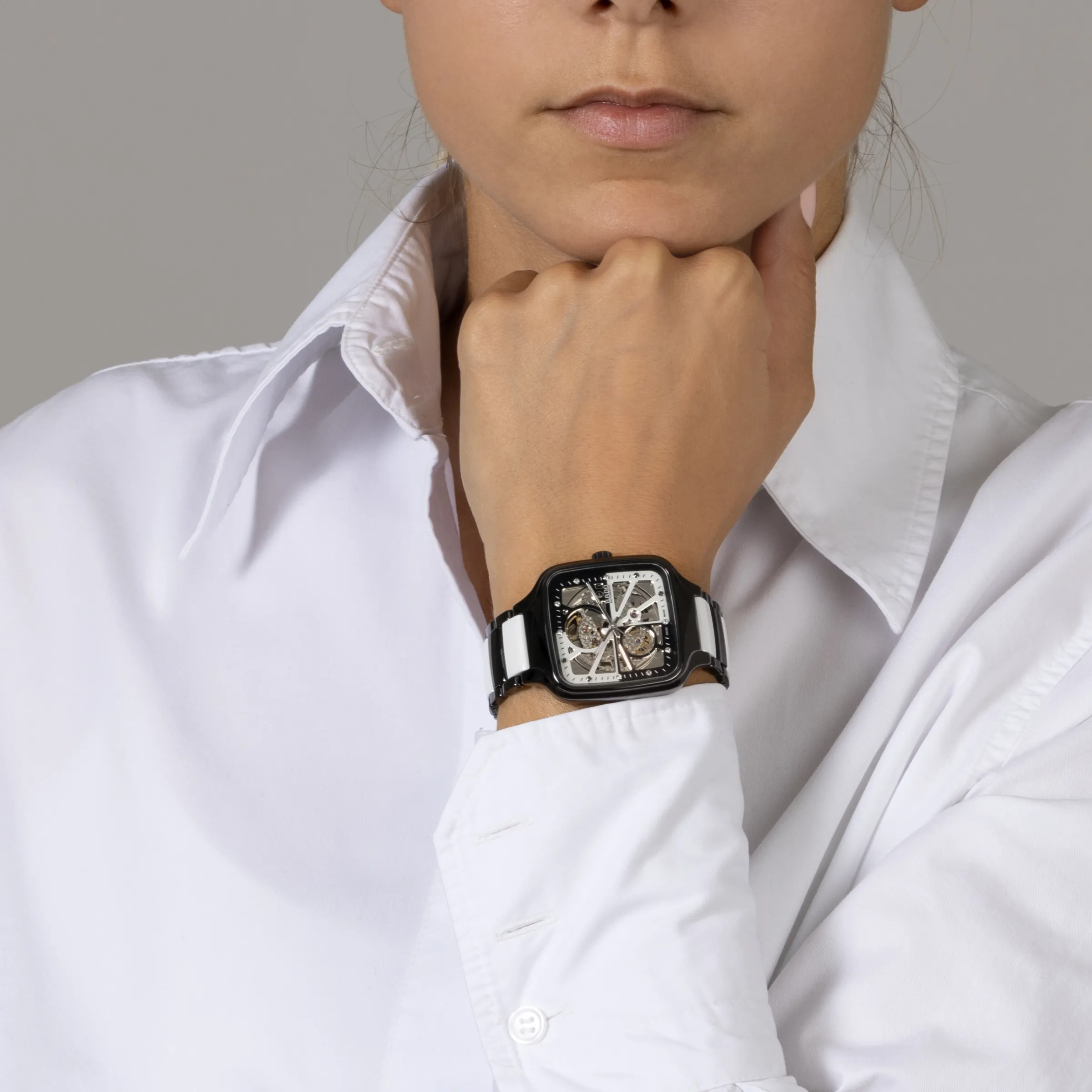 True Square Automatic Open Heart Diamonds Limited Edition*Rado Sale