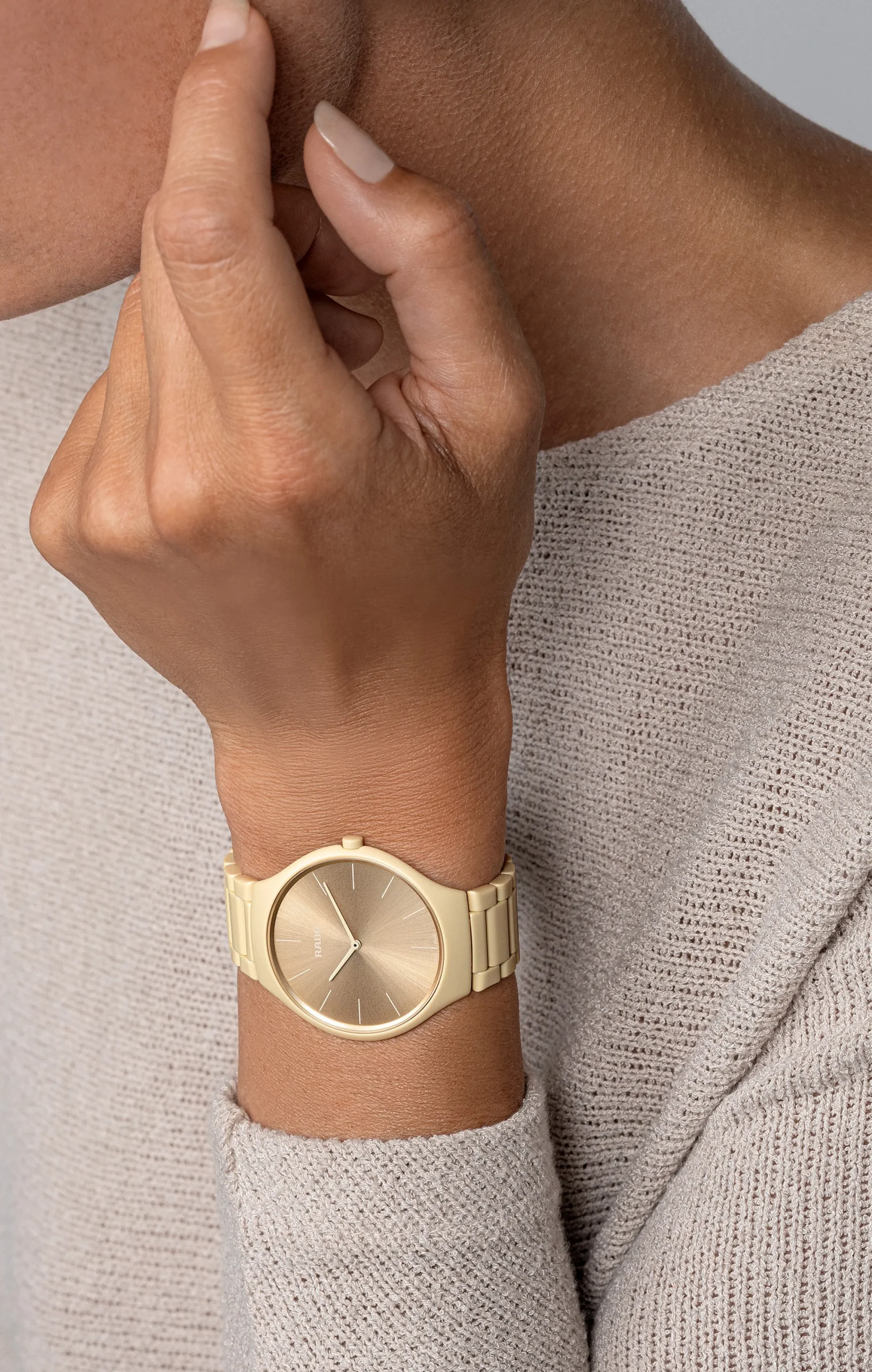 True Thinline Les Couleurs™ Le Corbusier Cream white 32001*Rado New